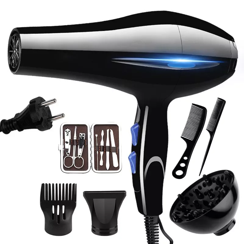 

240V Hair Dryer Professional 2200W 5 Gear Strong Power Blow Hair Dryer Brush for Hairdressing Barber Salon Tools Hairdryer Fan