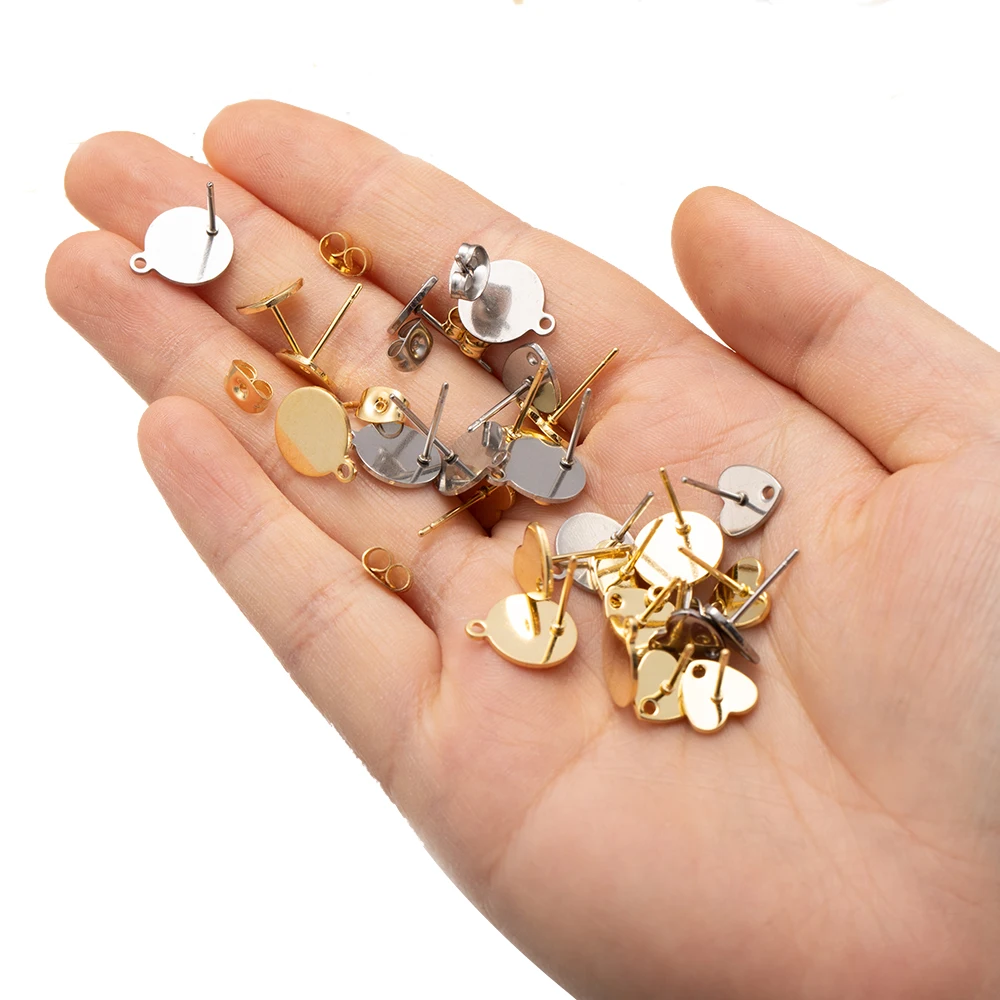 Серьги из нержавеющей стали дизайн петли для ювелирных изделий ручной работы 8 мм