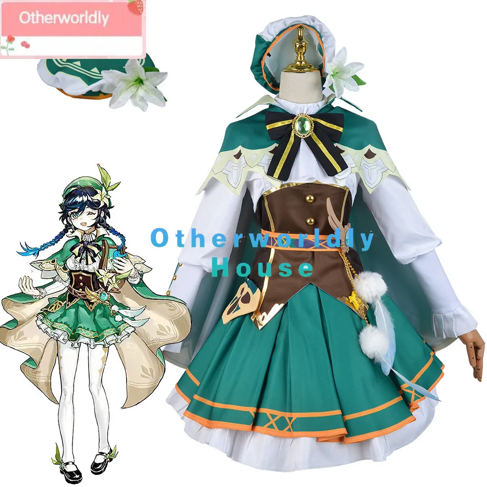 Genshin Impact Venti костюм для косплея аниме китайский стиль костюмы на Хэллоуин игры