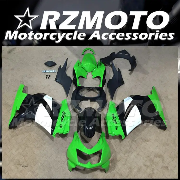 

4Gifts Injection Fairings kit Fit For Kawasaki 2008-2014 Ninja 250R ZX250 New ABS Plastic Fairing kits EX250 08-14 Green White