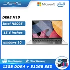 Ноутбук Dere MBook M10, 15,6 дюйма, Intel Celeron N5095, 12 Гб ОЗУ, 512 Гб SSD, двухдиапазонный, Wi-Fi, ультрапрозрачный пакет, ноутбук на Windows 10, ноутбук