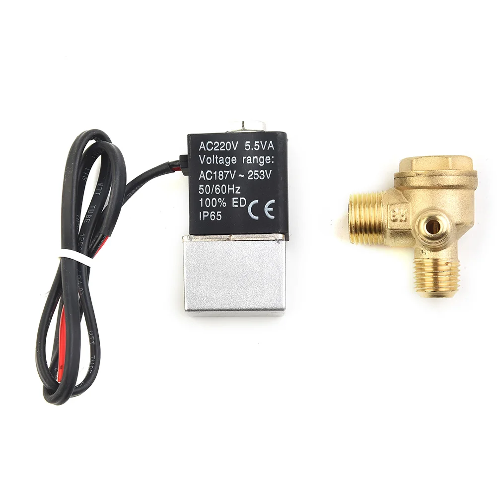 

Solenoid Valve Kit One-way Mute Oil-free Machine Check Bleed G1/4" Female Port Air Compressor Components power tool parts option