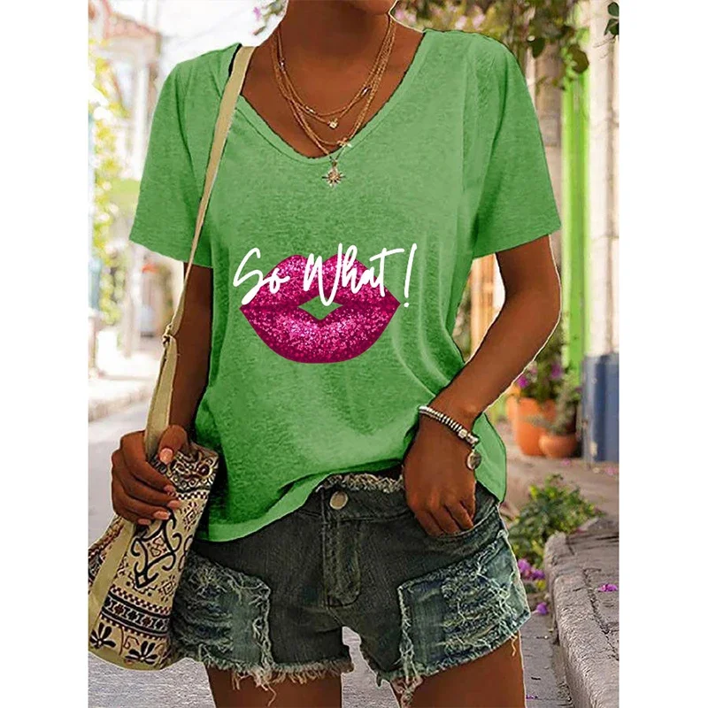Женский весенне-летний новый однотонный уличный хипстерский пуловер Lips SO WHAT