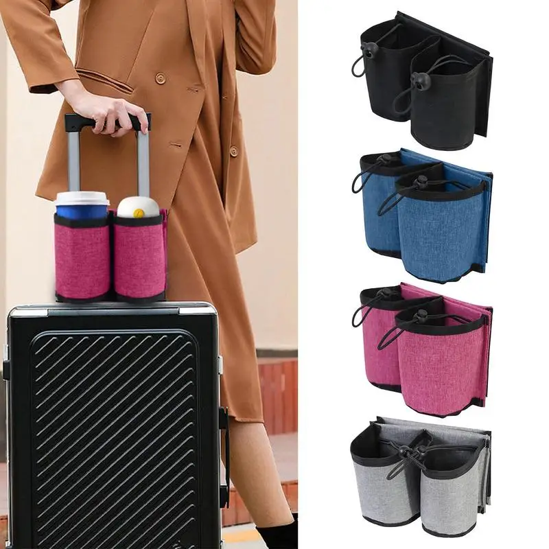 

Travel Suitcase Storage Organizer For Water Bottles Portable Luggage Travel Cup Holder Pushchair Carriage Stroller Accessories