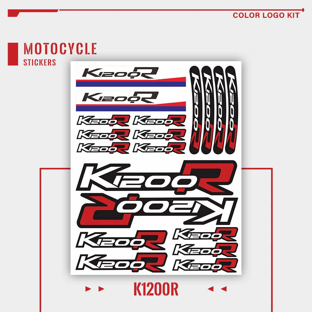 

Motorcycle Tail Box Stickers Beak Fender Decal Shock Absorber Decals Reflective Waterproof Sticker For BMW K1200R k1200r