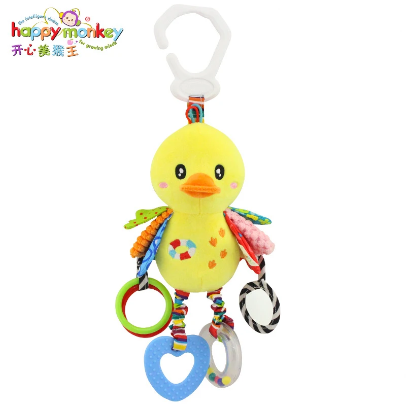 Игрушка-колокольчик для новорожденных Happy Monkey плюшевая игрушка подвешивания в