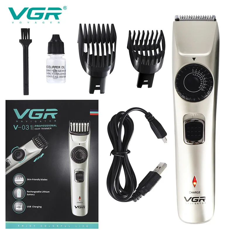 

VGR self-service hair clipper electric clippers rechargeable men's beard trimmer haircut 1-20mm V-031