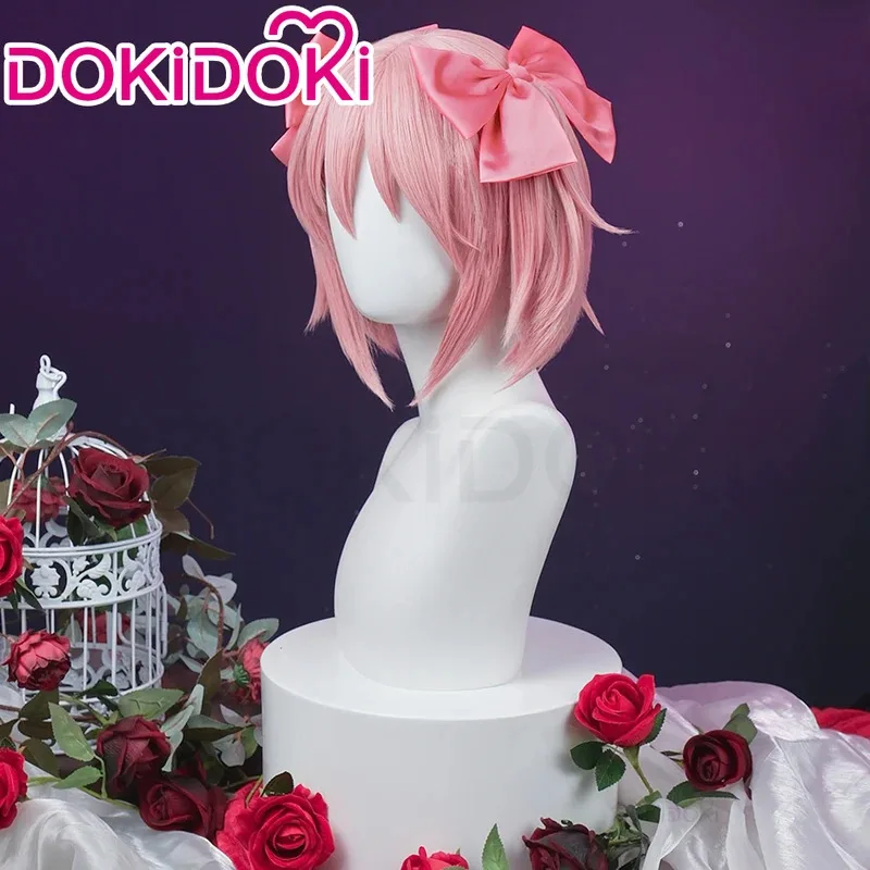 Фото 2025 enen В НАЛИЧИИ Madoka Anime DokiDoki женские розовые волосы Kanamee Madokaa косплей бесплатный парик Кепка Хэллоуин №3