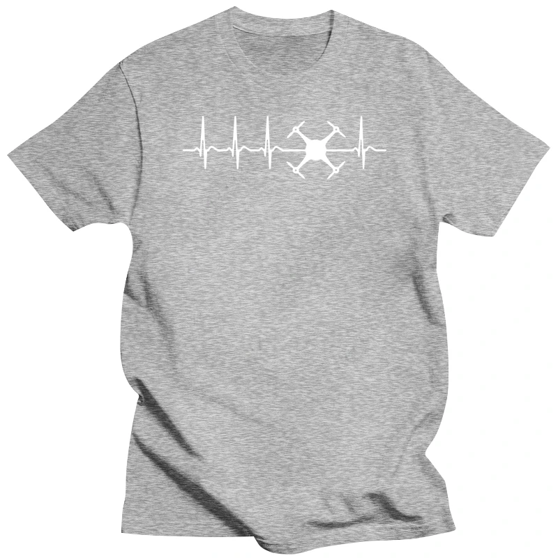 REM эволюция ekg Heartbeat Drohne Drone хлопковая футболка летняя новая мужская с короткими