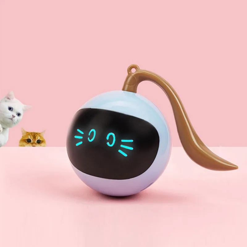 

Автоматическая Умная игрушка для кошек, USB вращающийся прыгающий шар для домашних животных, котят, собака, интерактивный Электрический прыгающий шар, самовращающиеся игрушки