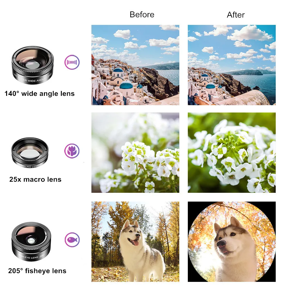 Factory price Multi-functional APEXEL DG11 HD Phone Camera Lens Eleven-lens-in-one Glass photography for Mobile |