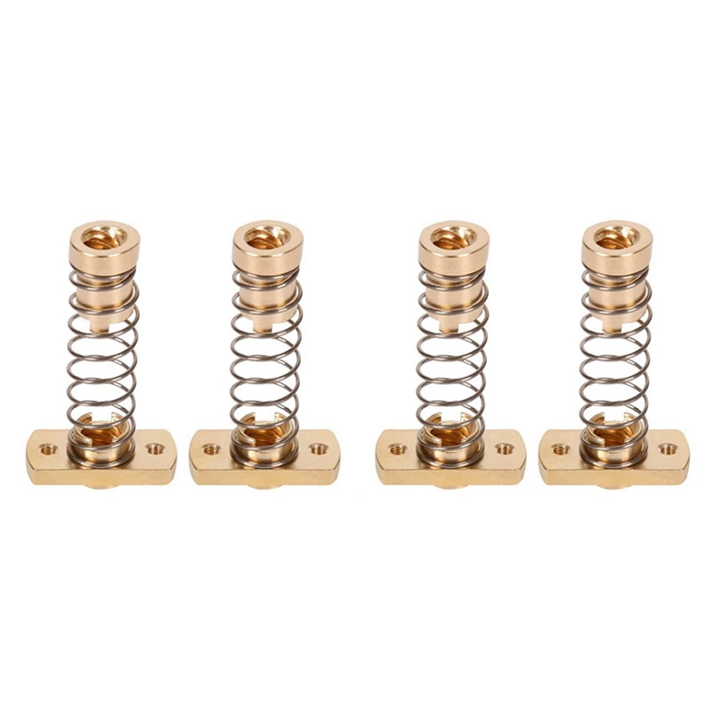 

4 Sets CR10 Z Axis T8 Anti Backlash Spring Loaded Nut Elimination Space Brass Nuts For Upgrade Ender 3S Ender 3 Pro