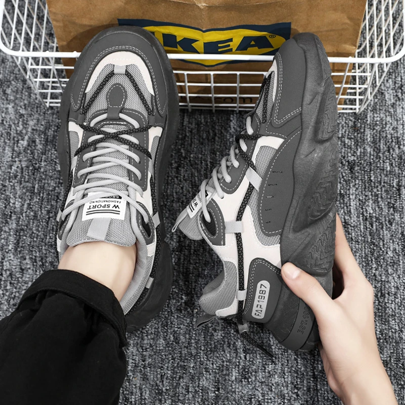 Мужские кроссовки стильная универсальная удобная повседневная обувь легкая