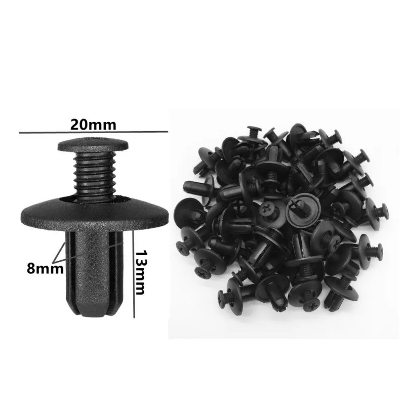 

8 мм 6 мм Автомобильный большой чехол удлиненный белый расширительный винт крепежный зажим для крыши потолка пластиковая заклепка универсальная большая Смешанная пряжка