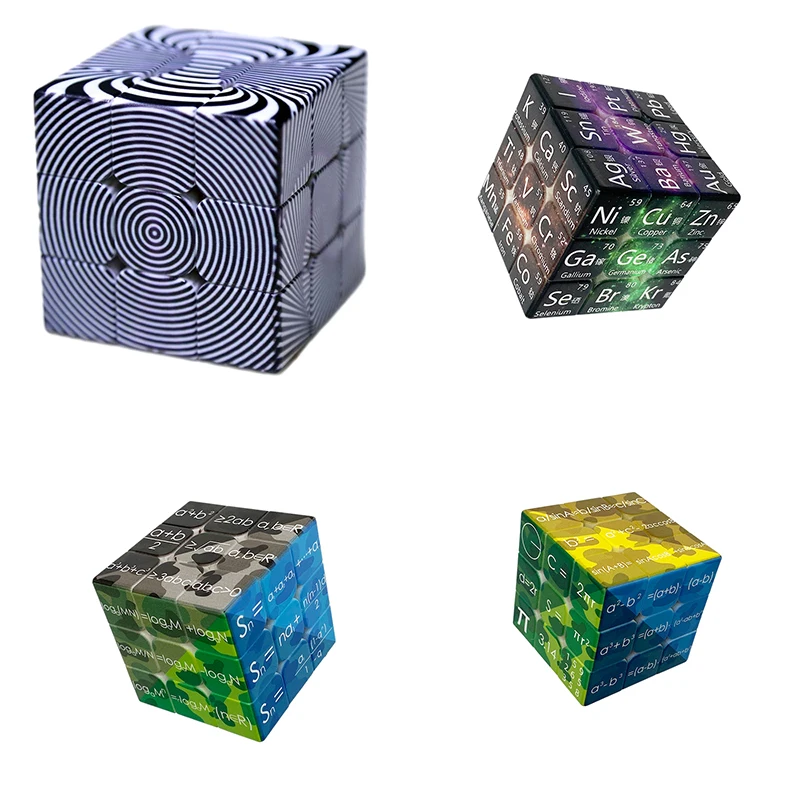 Детский магический куб 3x3x3 56 мм иллюзия оптической ошибки узор 3D скоростной