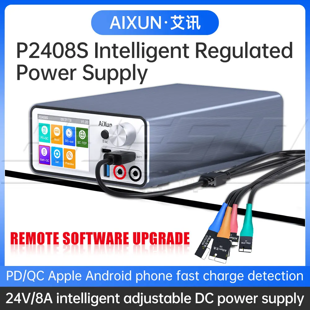 

JC AIXUN P2408S 3A Upgraded intelligent regulated power supply Short Circuit Detection Maintenance Battery Quick Charging Board