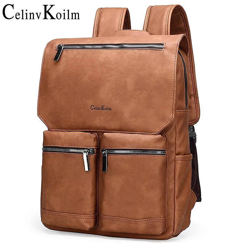 Кожаный рюкзак для ноутбука Celinv Koilm школьная сумка девочек и мальчиков новый