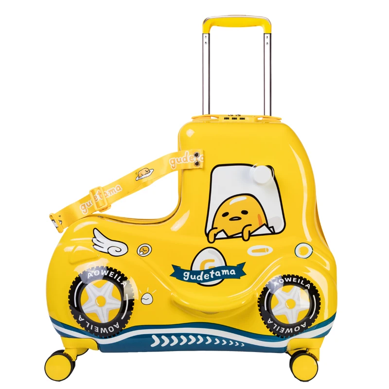 AO WEI LA Travel Suitcases PC Kids' Luggage Suitcase with Wheels Ride-On  Rolling Trolley Case Fits to Kid 2-12 Years Old 20 24