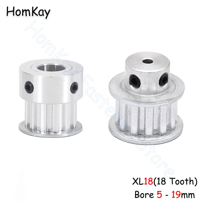 

Зубчатый шкив 18 T XL, отверстие 5, 6, 6,35, 7, 8, 10, 12 - 19 мм, 18 зубьев, синхронные колеса для 3D-принтера, аксессуары, детали для ремня шириной 10 мм