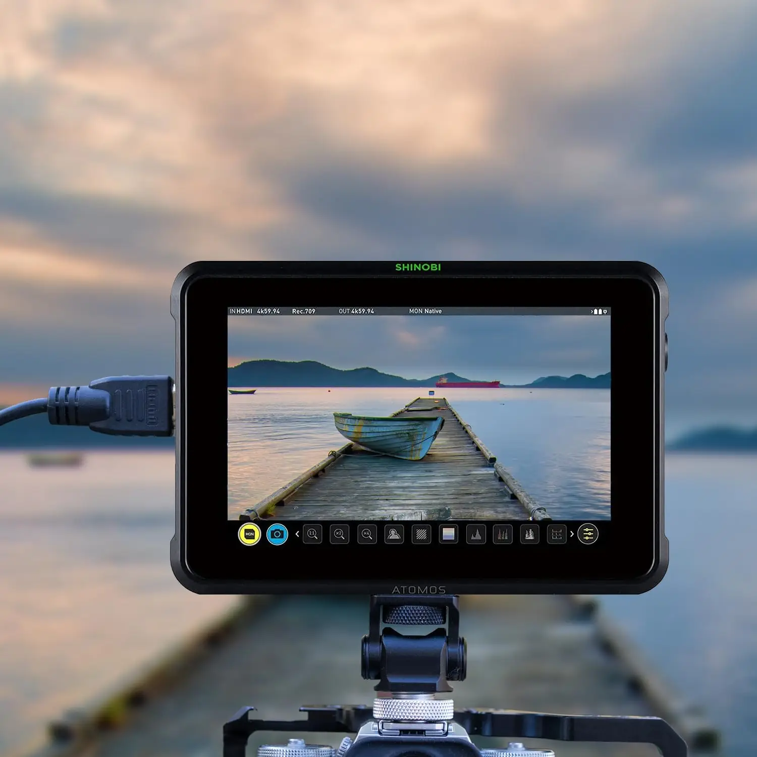 7-дюймовый портативный монитор Atomos Shinobi 4K для фото и видео | 1920x1200 видеомониторы с