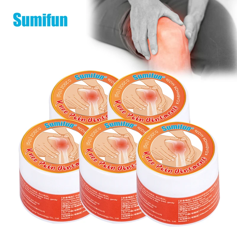 

Sumifun 5Pcs Meniscus Knee Cream Knee Pain Relief Ointment Neuropathic Pain Periostitis Arthritis Muscle Sprains Strains 10g