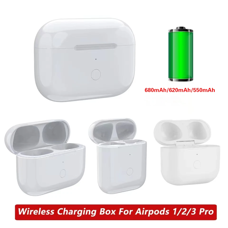

For Airpods Pro 2 Pro Charging Box Wireless Bluetooth Earphones Case Airpods 1 2 3 Charging Box Accessory