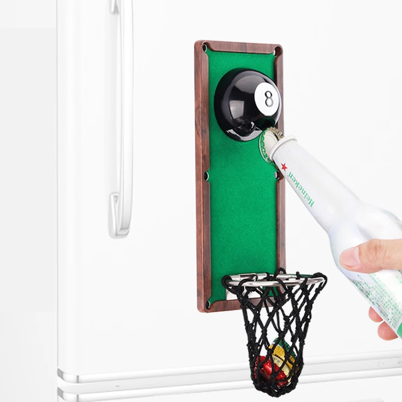 

Creative Bottle Opener Billiard Wall Bottle Opener Wall Mounted With Magnetic Beer Opener Gift Kitchen Tools