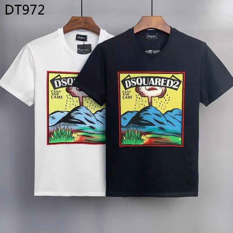 

Dsquared2 Cotton Round Neck Short Sleeve Letter Print T-shirt Men's Clothing Tops DT972