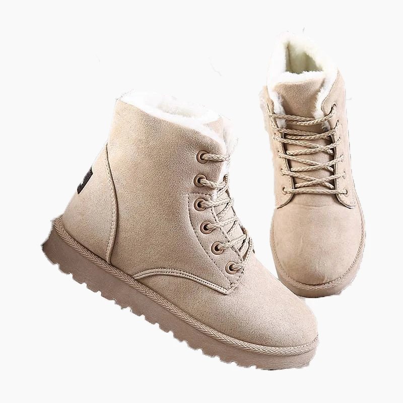 

Autumn and winter plus velvet thick snow boots cotton shoes boots women's shoes flat with students short tube with Martin boots
