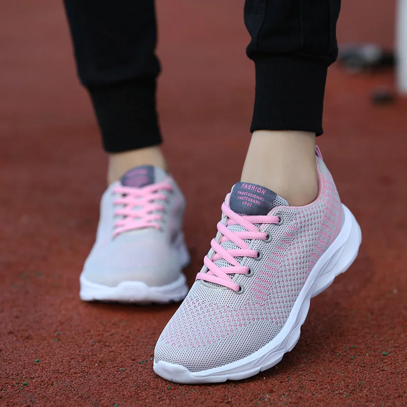 

2021 New Flat Bottom Sneakers Women Lace-Up Breathable Absorb Sweat Shoes Ladies Casual Platform Comfortable Vulcanized Shoes
