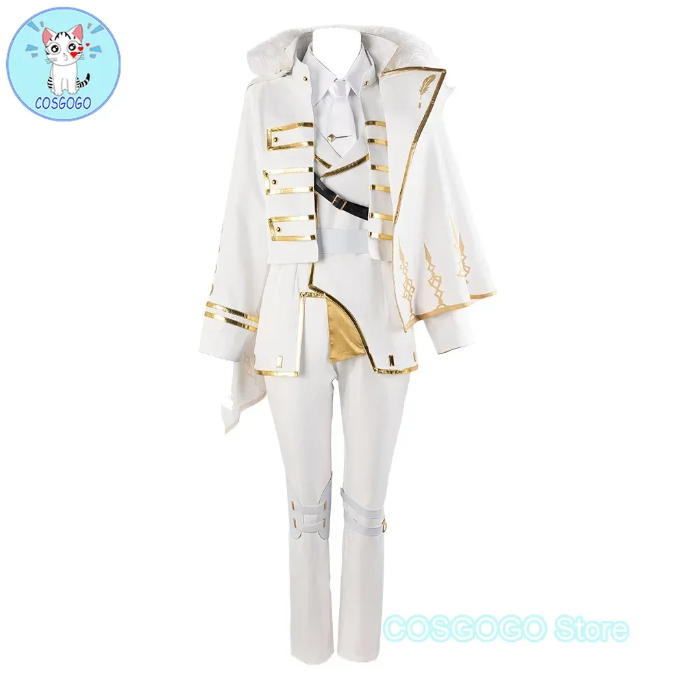 Аниме виртуальный YouTuber NIJISANJI косплей костюм 6-летия Kuzuha/Varkana/ nei ponto/Hokase Fuyuki белый