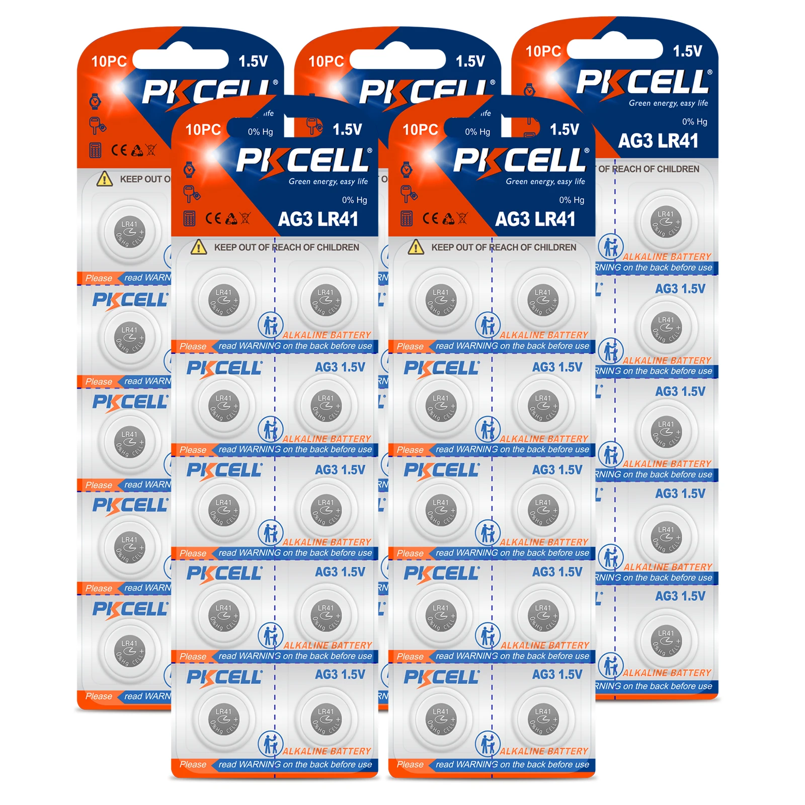 50 шт./5 карт PKCELL AG3 1,5 в 30 мАч, кнопочные батареи LR41 AG3, аккумулятор для часов SR41W 392 192 192A LR736 для термометров 50 шт./5 карт PKCELL AG3 1,5 в 30 мАч, кнопочные батареи LR41 AG3, аккумулятор для часов SR41W 392 192 192A LR736 для термометров