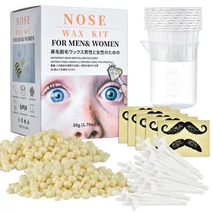 Portable Nose Wax Kit for Men and Women Nose Hair Removal Wax Set Nose Wax Hair Cleaning Wax Kit Nos