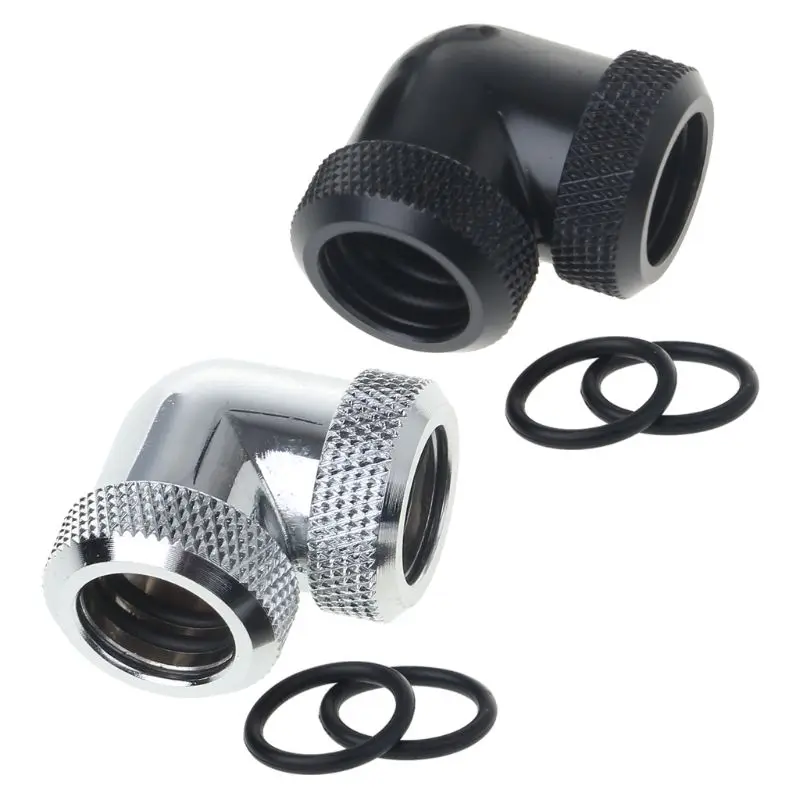 

2021 New Water Cooling G1/4 Thread 90 Degree Elbow Adapter Tube Connector 14mm Rigid Hard Tube Connector Water Block Fittings