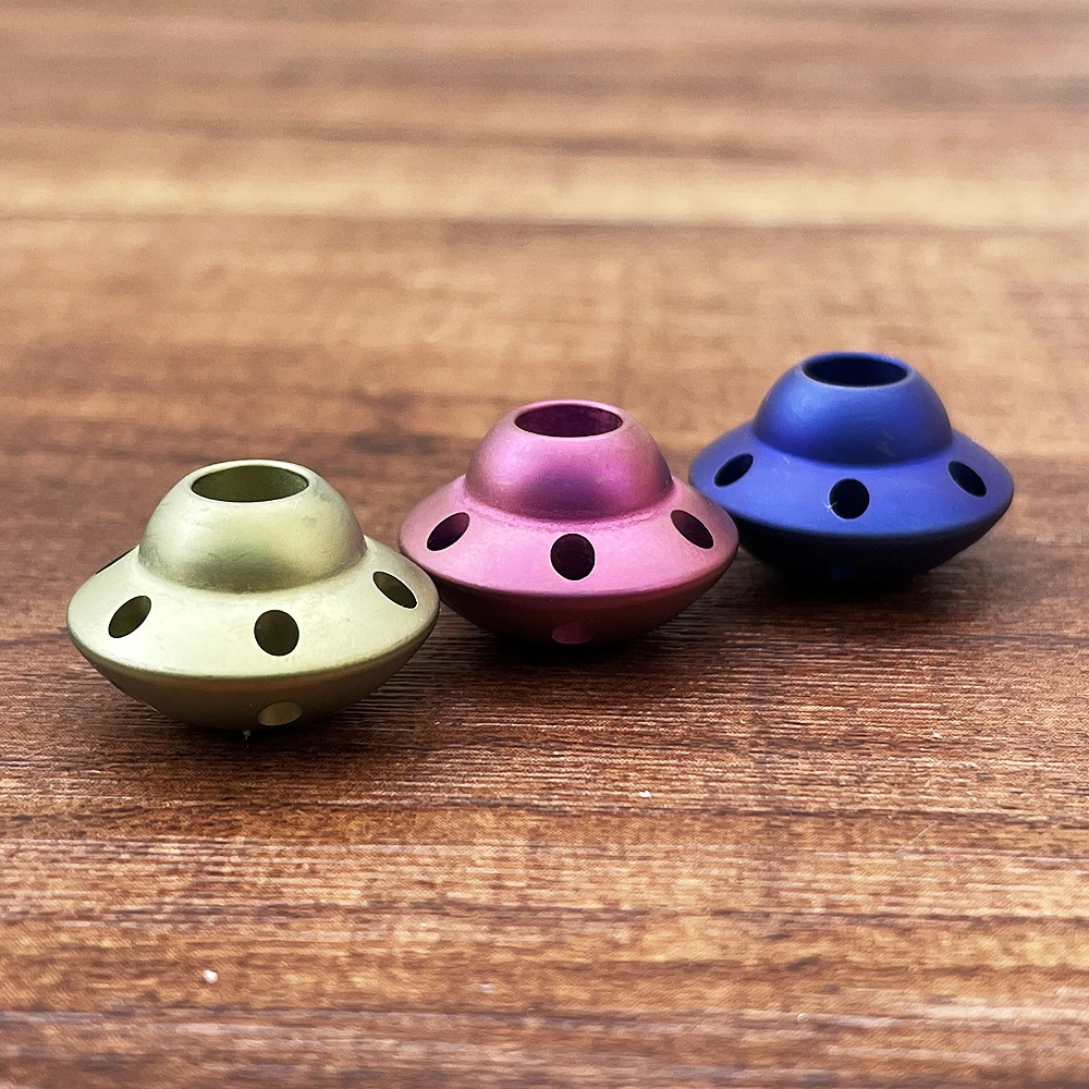 

Titanium Alloy Flying Saucer Paracord Accessory Screw Thread Knife Beads EDC DIY Paracord Beads Pendants