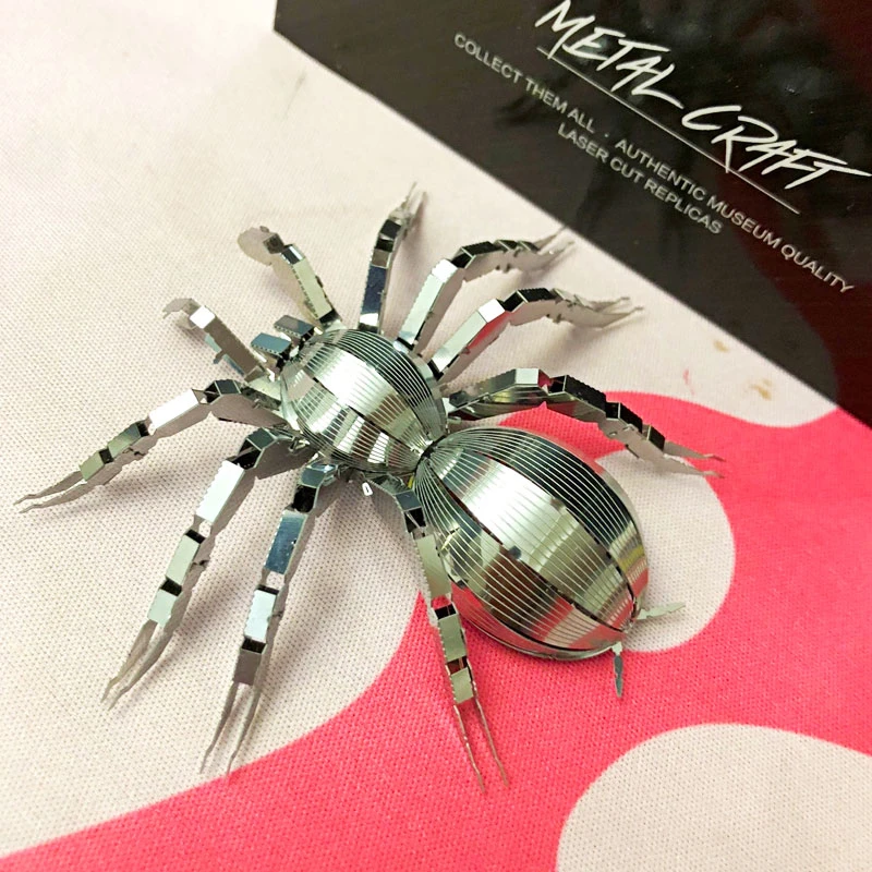 

3D Insect Puzzle Metal DIY Handmade Animals Dragonfly Scorpion Mantis Spider Bee Assembled Stainless Steel Model Free Glue