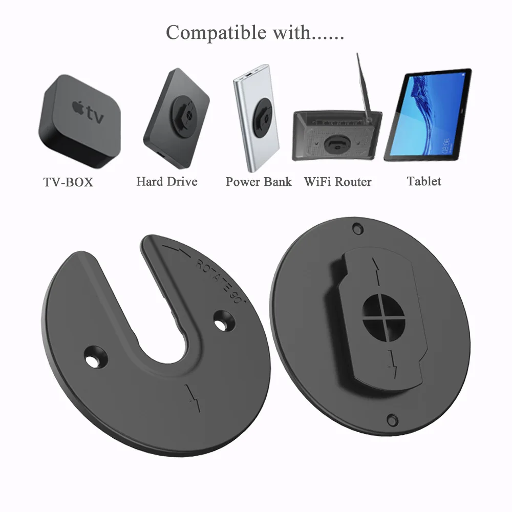 

Tablet Pc Wall Mount Bracket Adjustable Ipad Bracket Notebook Back Storage Bracket for Router/Phone Supporting