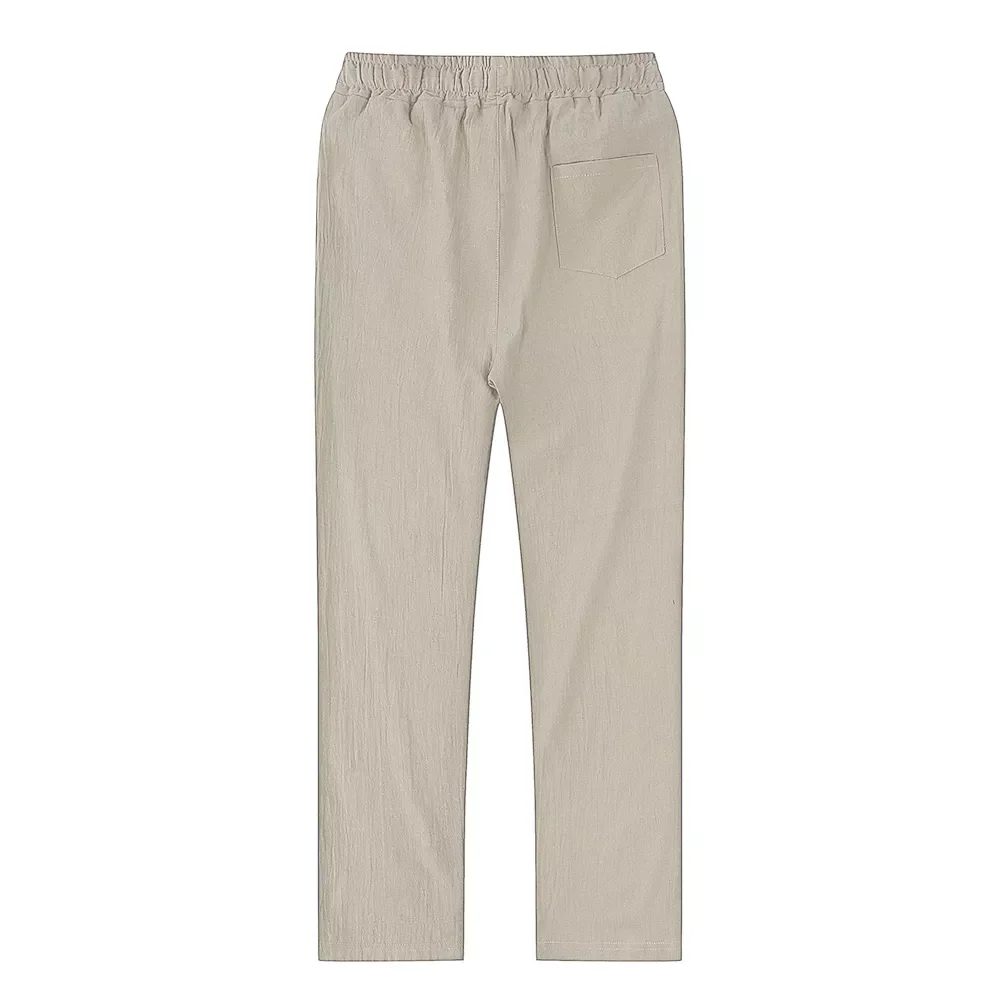 

Male Autumn New Breathable Solid Color Linen Trousers Fitness Streetwear S-3XL Men's Cotton Linen Pants