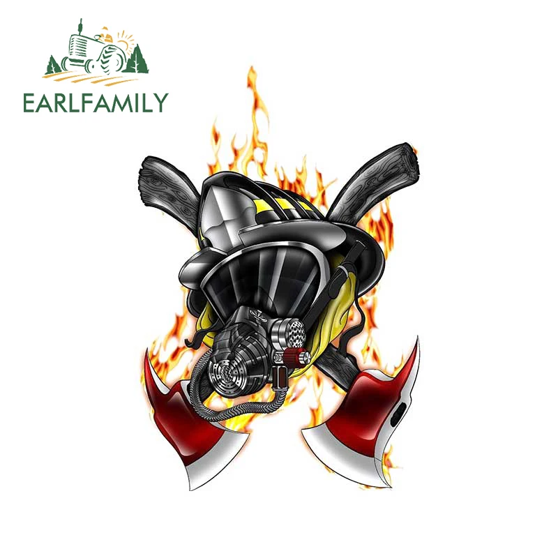 

EARLFAMILY 13 см x 10,9 см наклейка на машину пожарного с орлом переводная картинка пожарного отделения Виниловая наклейка для автомобиля грузовика
