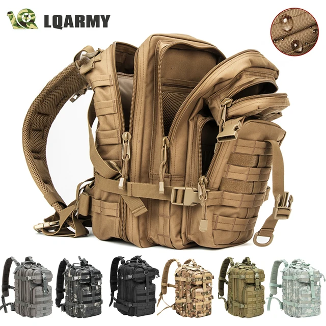 Men Army Military Tactical Backpack 1000D Polyester 30L 3P Softback Outdoor Waterproof Rucksack Hiking Camping Hunting Bags 1