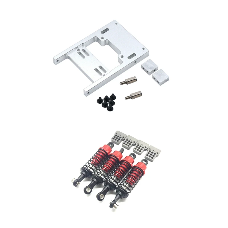 

2 Set RC Car Part: 1 Set Metal Steering Servo Warehouse Fixed Mounting Bracket & 1 Set Shock Sbsorbers Extension Seat