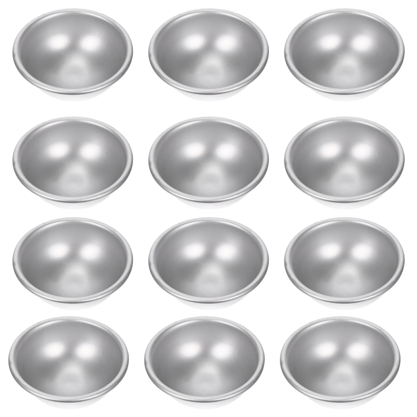 

12 Pcs Fondant Sphere Cake Bubble Suit Pudding Cake Aluminum Hemisphere Pan Bath Salt Soap Making Kids Bath Stuff