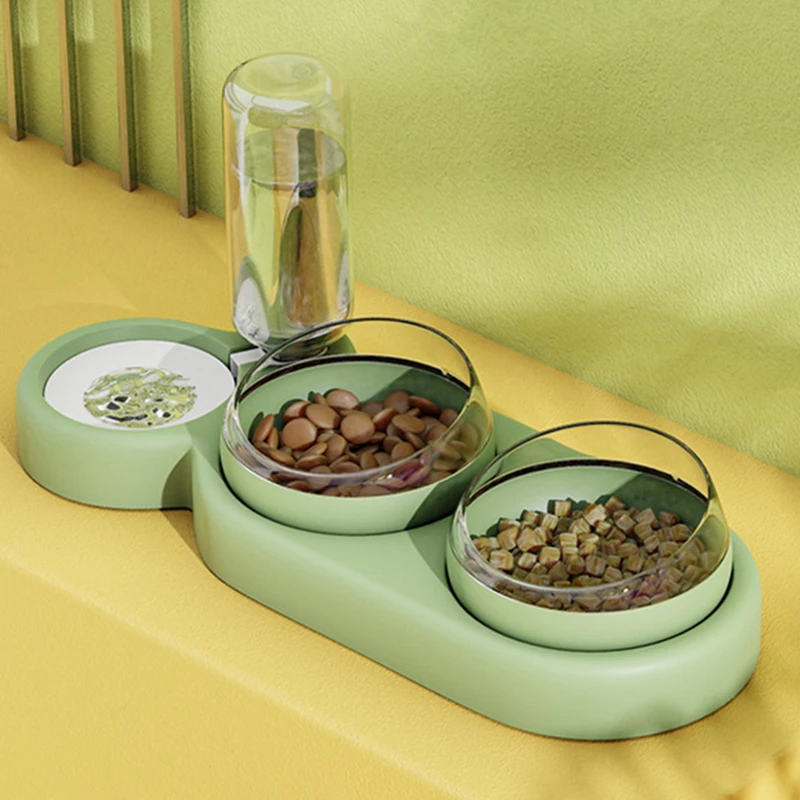 

Three-in-One Cat Bowl Dog Bowl Automatic Water Storage Type Feeding Pet Supplies Environmentally Friendly Plastic Material