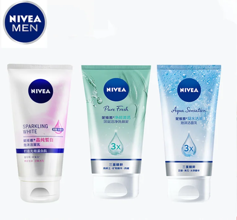 

Nivea Facial Cleanser Hyaluronic Acid Rich Foaming Deep Cleaning Moisturizing Oil-Control Face Wash Skin Care Product 150g