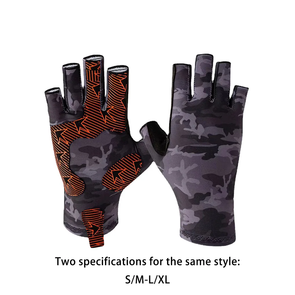 

2 Pieces Fishing Glove Stylish Replacement Breathable Nonslip Fashionable Sweat Absorbent Fish Mitt Accessories S M