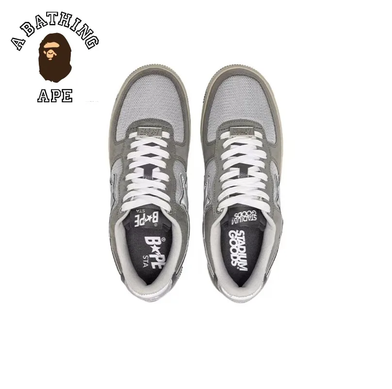 A BATHING APE Men and Women Vibe BapeGoose Sports Sneakers Unisex Air None-Slip Breathable Bapesta Low Outdoor Walking Shoes