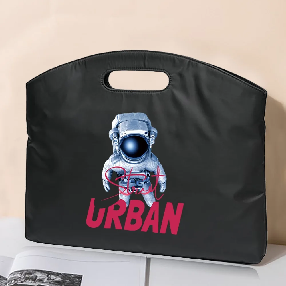 Fashion Briefcase Laptop Unisex Astronaut Series Print Handbag Business Portfolio for Document File Bag Conference Tablet Bag