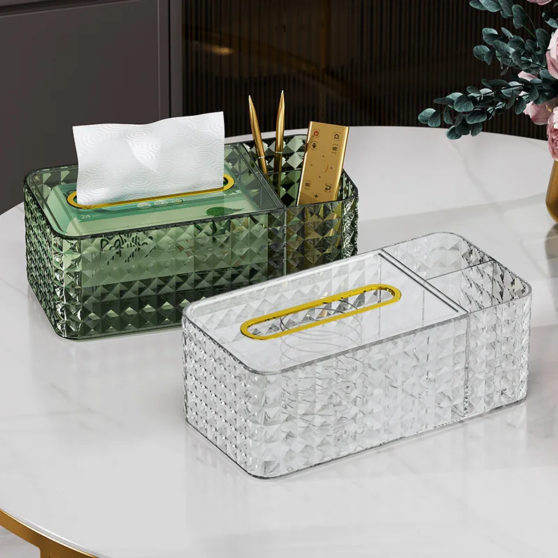 

Luxury Storage Household Living Room Coffee Table Desktop Remote Control Storage Box Multifunctional Tissue Box