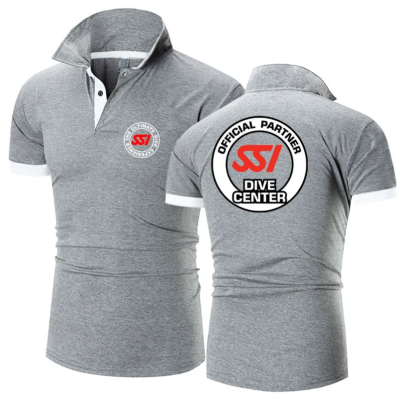 Новинка 2022 мужская хлопковая рубашка-поло SSI для подводного плавания и дайвинга