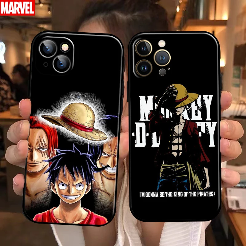 

One Piece Luffy For Apple iPhone 13 12 11 Pro Max 13 12 Mini 5 5s 6 6S 7 8 Plus SE2020 X XR XS Max Phone Case Liquid Silicon